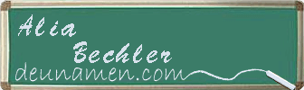 Alia Bechler Visitenkarte